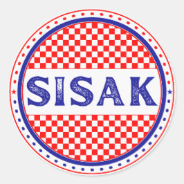 Sisak City Pride Emblem – Croatian Identity Runt Klistermärke