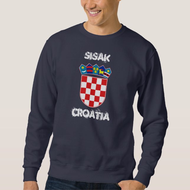 Sisak, Kroatien med jackande av arm Sweatshirt (Framsida)