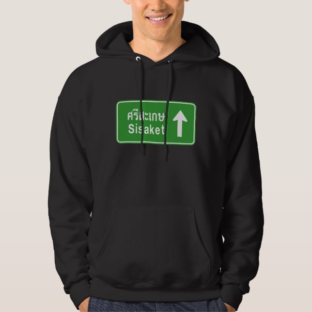 Sisaket ⚠ Thai Highway Traffic Sign ⚠ Sweatshirt Med Luva (Framsida)