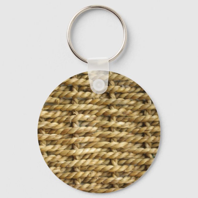 Sisal basket weave mönster nyckelring (Framsida)