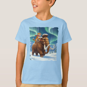 Sisålderskatt på baksidan av en pålitlig mammot t shirt