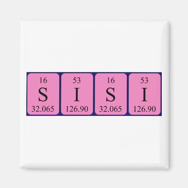 Sisi Periodisk magnet bord namn (Framsidan)