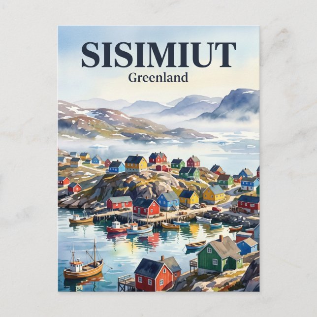 Sisimiut Grönland Vykort (Framsida)