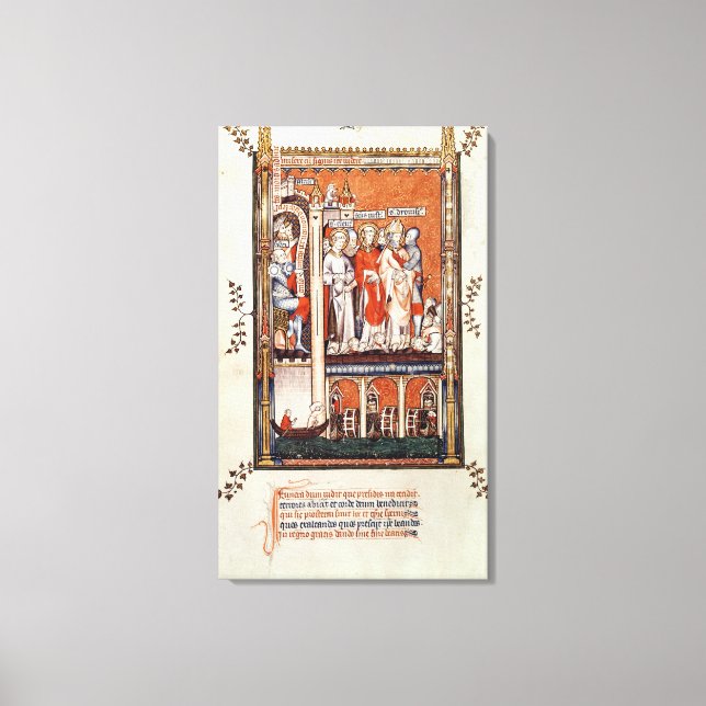 Sisinnius som visar andra kroppar canvastryck (Framsida)