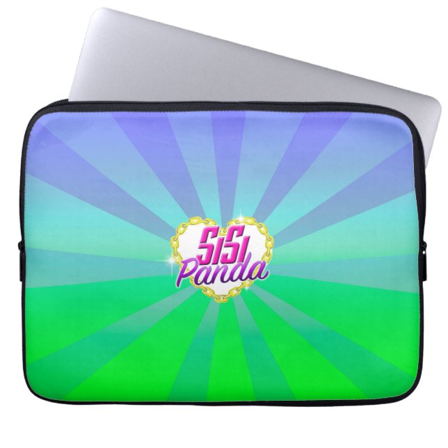 SiSiPanda Neoprenelaptop sleeve 13 flytta sig (Framsidan)