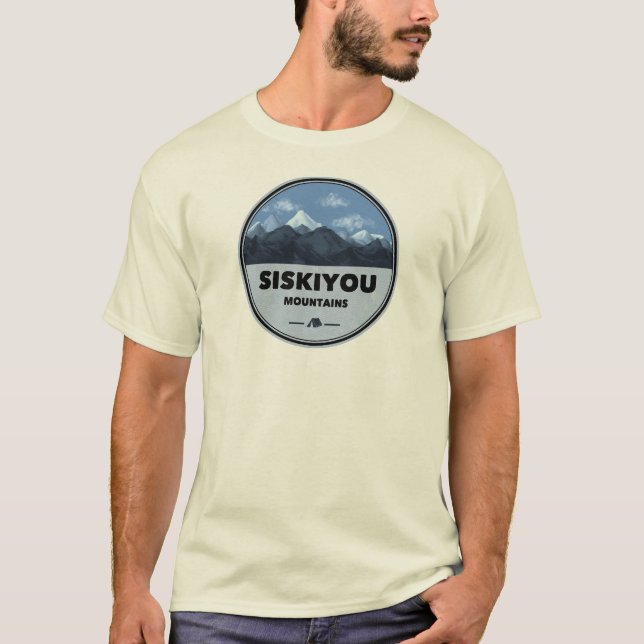 Siskiyou Mountains California Camping T Shirt (Framsida)