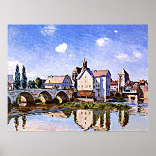 Sisley - Moret-bron i solljus Poster