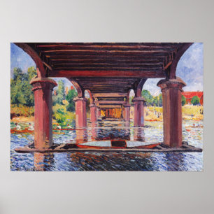 Sisley - under bron vid Hampton Court 1874 Poster