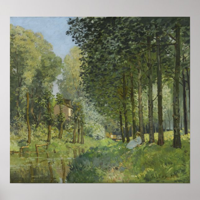 Sisley - Vila längs åkanten av skogen Poster (Framsidan)