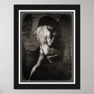 "Sisphyus" Art nouveau av Franz Von Stuck Poster