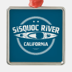 Sisquc River California Kayaking Julgransprydnad Metall