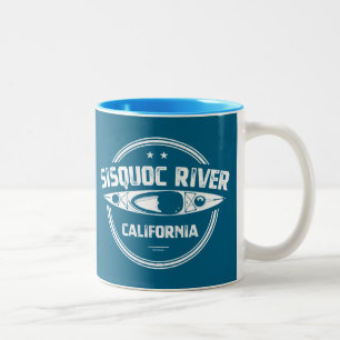 Sisquc River California Kayaking Två-Tonad Mugg