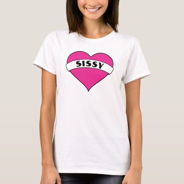 Sissande hjärta t shirt (Framsida)