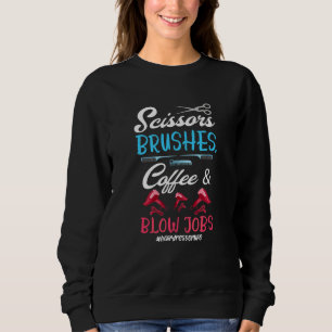 Sissor Penslar Kaffe Hairdresser Hair Stylist T Shirt