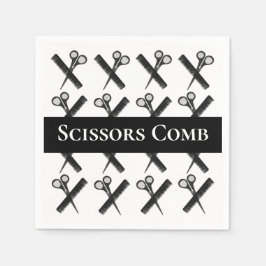 Sissors Comb Hairstylist Salon Pappersservett