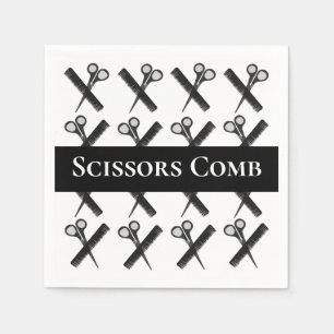 Sissors Comb Hairstylist Salon Pappersservett
