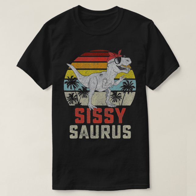 Sissysaurus T Rex Dinosaur Sissy Saurus Girl Famil T Shirt (Design framsida)