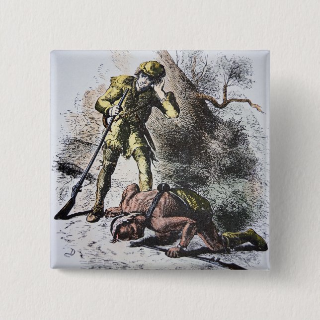 "Sist av mohicansna" vid James Fenimore Cooper (1 Knapp (Framsida)