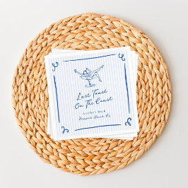 Sist-blå Hand plockade-gisten på Kusten Pappersservett