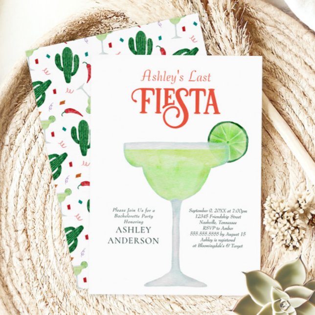 Sist Fiesta Margarita Bachelorette Party Inbjudningar (Skapare uppladdad)