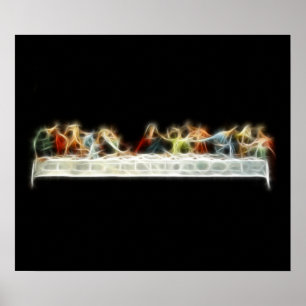 Sist målning för kvällsmålDa Vinci Jesus Fract Poster