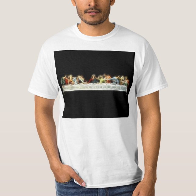Sist målning för kvällsmålDa Vinci Jesus Fractal Tee Shirt (Framsida)