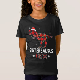 Sist T-Rex Red Plaid Buffalo Jul Dinosaur T Shirt