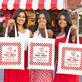Sista biten pizza möhippa veckoslut fest banner tygkasse
