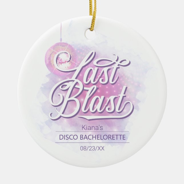 Sista Blast Disco Sängkammarparty ID928 Julgransprydnad Keramik (Framsidan)