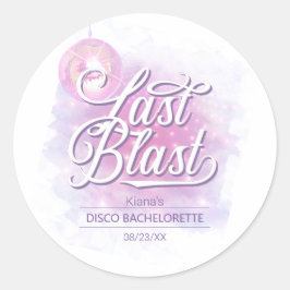 Sista Blasten Disco Sängkammarparty ID928 Runt Klistermärke