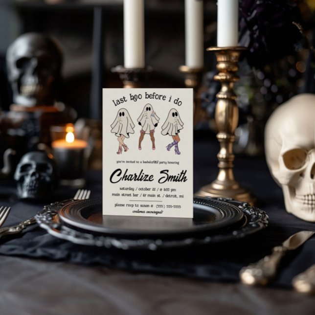 Sista Boo innan jag gör det! Halloween Bachelorett Inbjudningar (Skapare uppladdad)