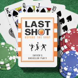 Sista chansen för ungkarlen basketfirande orange r casinokort