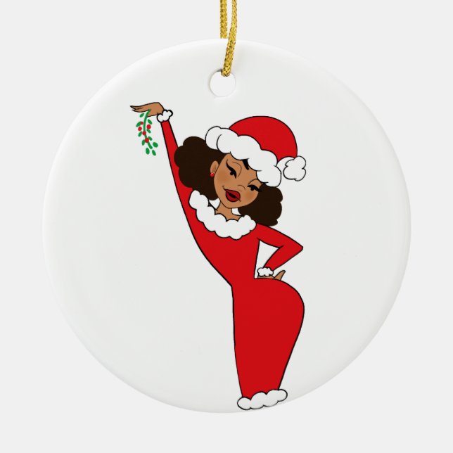 Sista Claus Caramel Julgransprydnad Keramik (Framsidan)