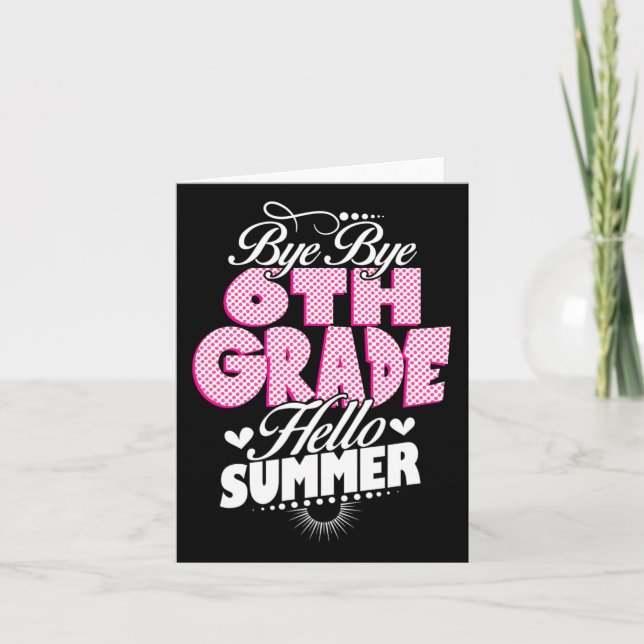 Sista dagen då skolan gick, hej då, 6e Klass, Hej, Kort (Framsida)