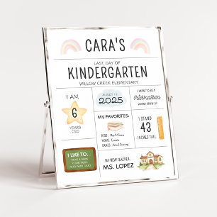 Sista dagen för Kindergarten-signalen i skolan Poster
