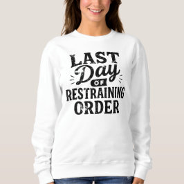 Sista dagen för kontaktförbud Svart tryck T Shirt