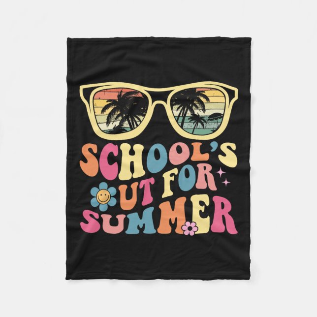 Sista dagen för skolåterlärarskolan #39;s out F Fleecefilt (Framsidan)
