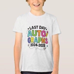 Sista dagen för skolautografer i slutet av skolund t shirt