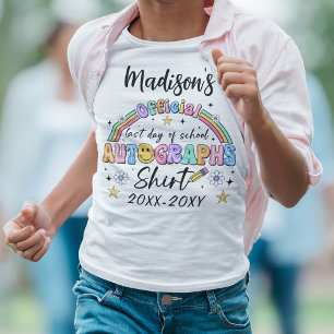 Sista dagen för skolautografier t shirt