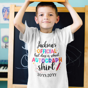 Sista dagen för skolautografier t shirt