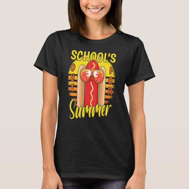 Sista dagen för Skolor ut till sommarvakthundar T Shirt (Framsida)