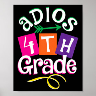 Sista dagen för skolungdomar vid fjärde Klass-Stud Poster