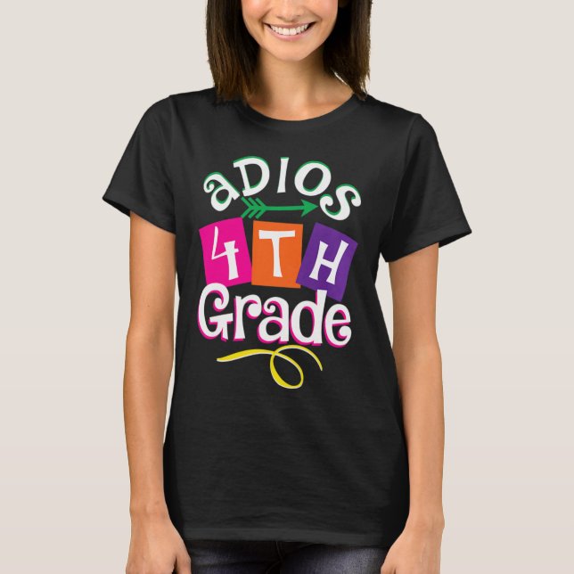 Sista dagen för skolungdomar vid fjärde Klass-Stud T Shirt (Framsida)