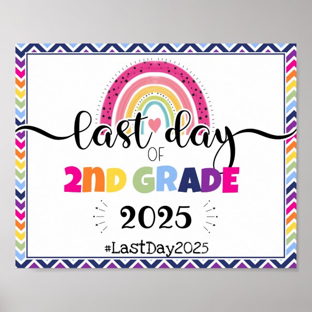 sista dagen fotoproppssignatur för andra klass poster (Framsidan)