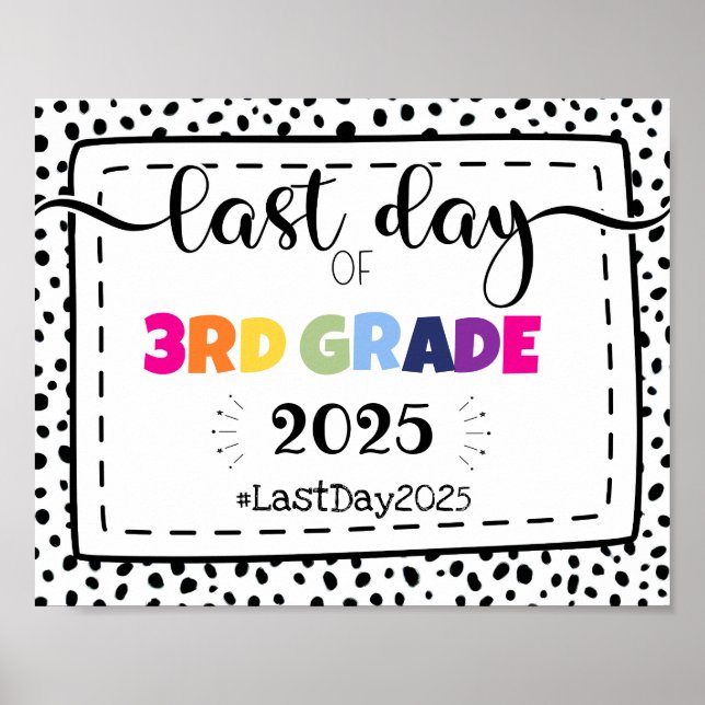 sista dagen fotoprovartecken för klass 3:e poster (Framsidan)