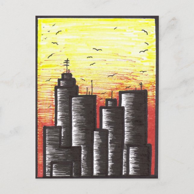 Sista dagen i en döende stad Postkort Vykort (Framsida)