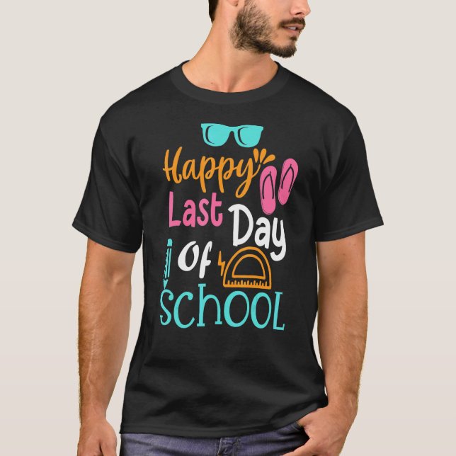 Sista dagen i skolsommaren t shirt (Framsida)
