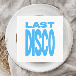 Sista Disco Blå Möhippa Bröllop Pappersservett