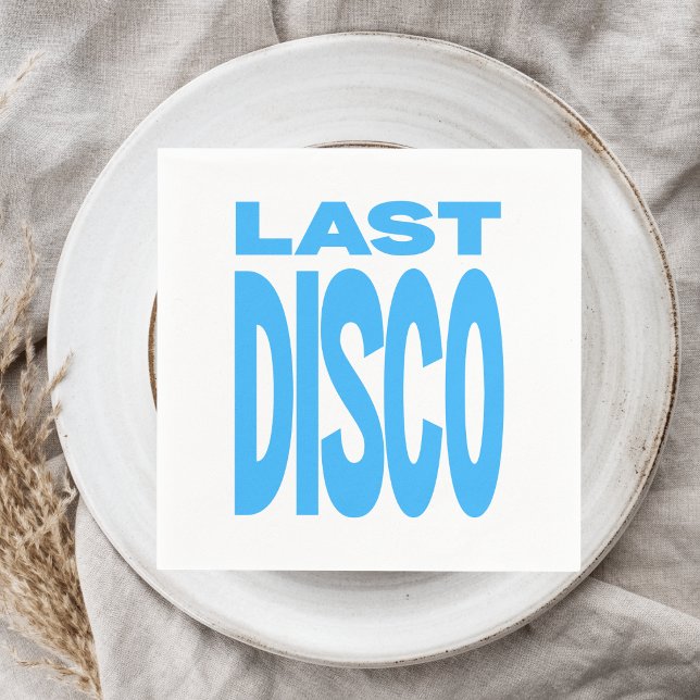 Sista Disco Blå Möhippa Bröllop Pappersservett (Skapare uppladdad)