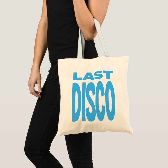 Sista Disco Blå Sängkantsfest Bröllop Tygkasse (Framsida (produkt))